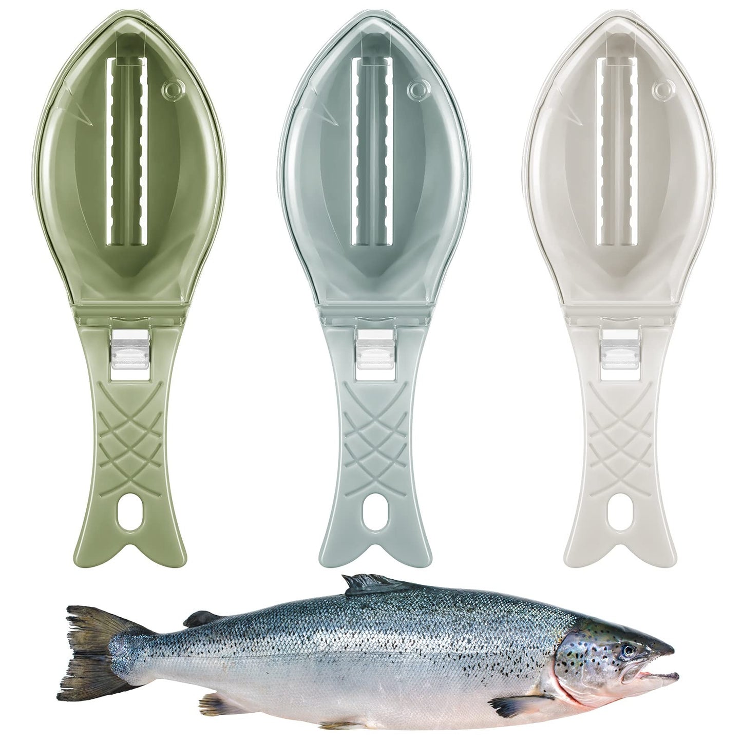 Fish Scale Remover Brush – Quick Disassembly Fish Skin Scraper with Ergonomic Handle