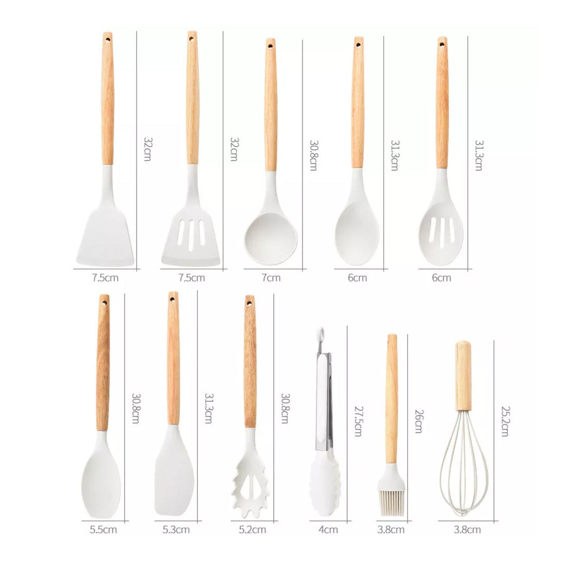 19-Piece Silicone Cooking Utensil Set – Heat-Resistant, BPA-Free Non-Stick Kitchen Tools