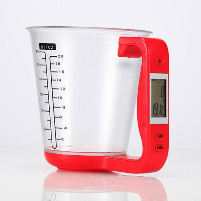 2-in-1 Electronic Measuring Cup & Kitchen Scale – Precise Weight & Volume Measurement with LCD Display