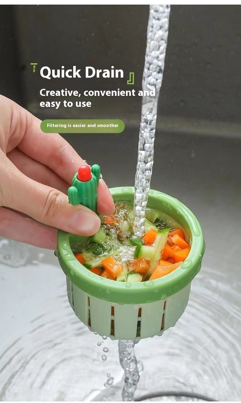 Cactus Sink Filter Basket – Innovative Kitchen Drain Strainer with Easy-Grip Handle