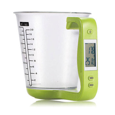 2-in-1 Electronic Measuring Cup & Kitchen Scale – Precise Weight & Volume Measurement with LCD Display