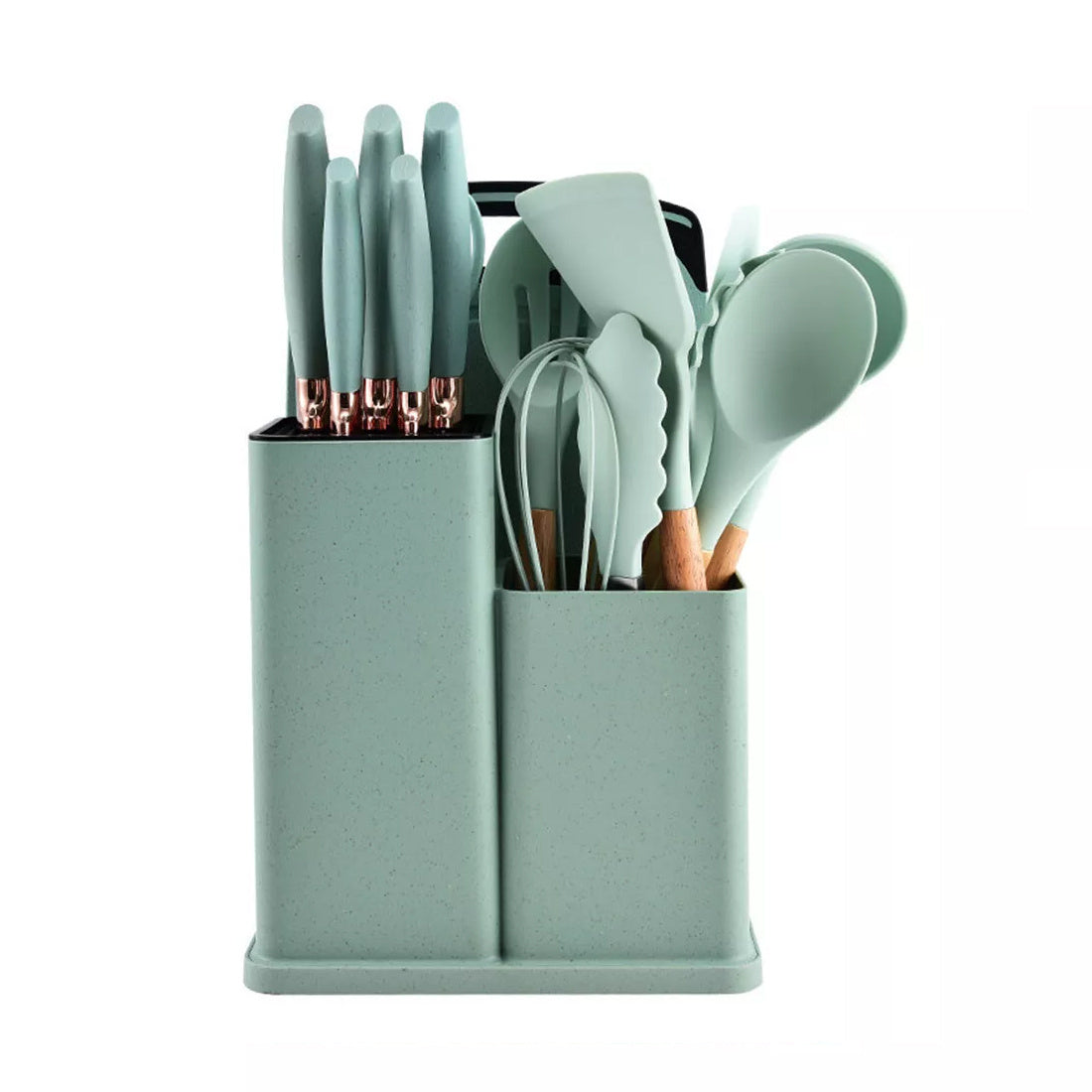 19-Piece Silicone Cooking Utensil Set – Heat-Resistant, BPA-Free Non-Stick Kitchen Tools