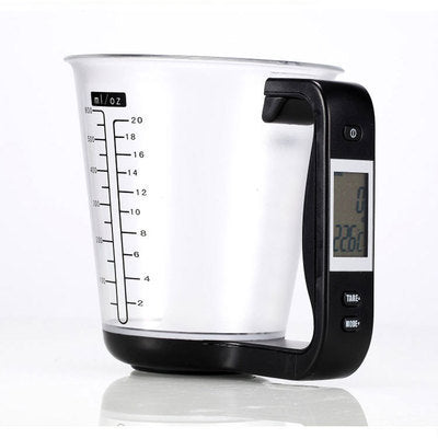2-in-1 Electronic Measuring Cup & Kitchen Scale – Precise Weight & Volume Measurement with LCD Display