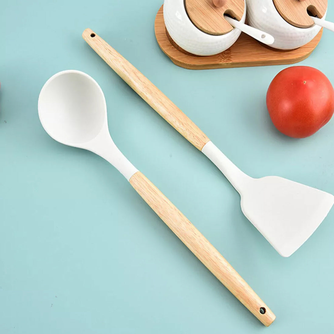 19-Piece Silicone Cooking Utensil Set – Heat-Resistant, BPA-Free Non-Stick Kitchen Tools