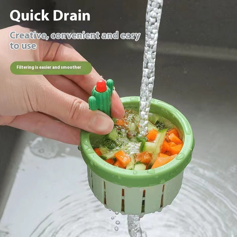 Cactus Sink Filter Basket – Innovative Kitchen Drain Strainer with Easy-Grip Handle