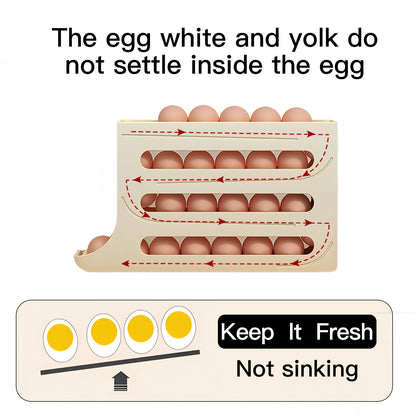 4-Tier Rolling Egg Holder – Space-Saving Organizer