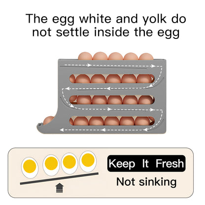 4-Tier Rolling Egg Holder – Space-Saving Organizer