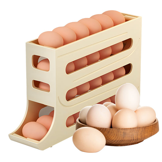 4-Tier Rolling Egg Holder – Space-Saving Organizer
