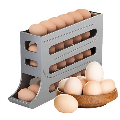 4-Tier Rolling Egg Holder – Space-Saving Organizer