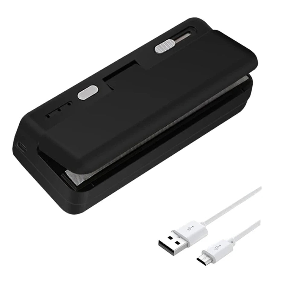 Mini Sealer 2-in-1 – USB Rechargeable Handheld Heat Sealer & Cutter for Plastic Food Bags