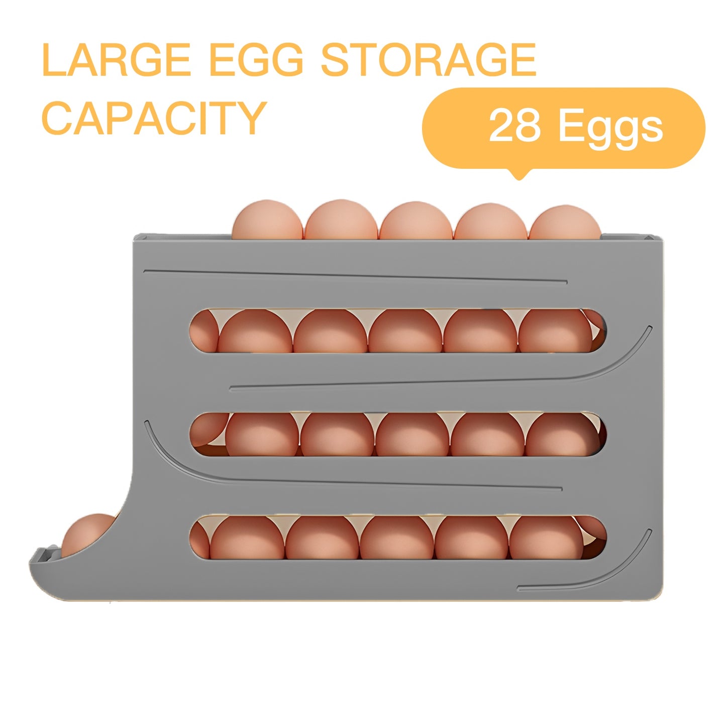 4-Tier Rolling Egg Holder – Space-Saving Organizer