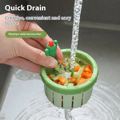 Cactus Sink Filter Basket – Innovative Kitchen Drain Strainer with Easy-Grip Handle
